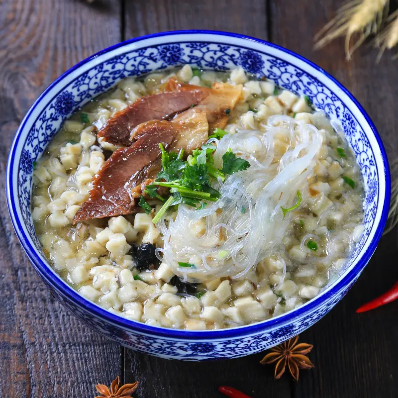 Traditional Chinese Special Food - Cruded Pancake In Mutton Soup