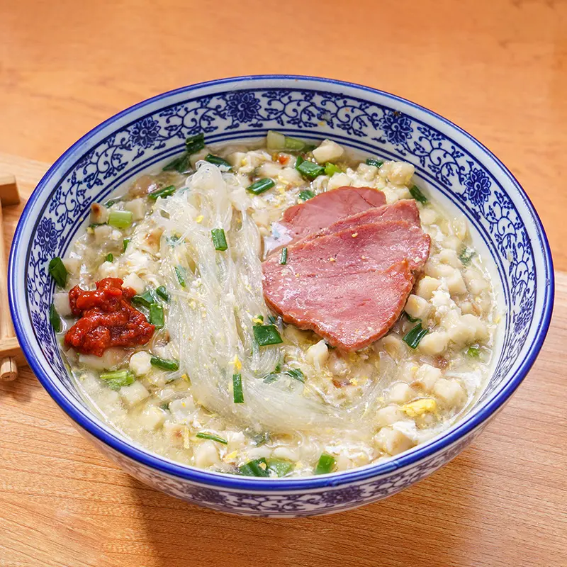 Traditional Chinese Special Food - Cruded Pancake In Mutton Soup