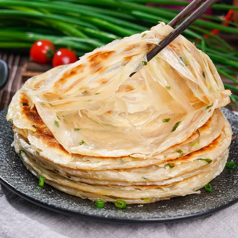 Scallion Pancakes Made With Freshly Picked Scallion